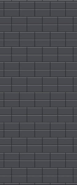 Grey Brickbond Acrylic Shower Wall Panel 2440mm x 1220mm (3mm Thick) - CladdTech