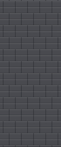 Grey Brickbond Acrylic Shower Wall Panel 2440mm x 1220mm (3mm Thick) - CladdTech