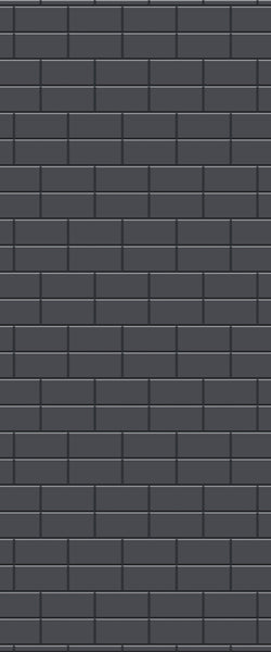 Grey Brickbond Acrylic Shower Wall Panel 2440mm x 1220mm (3mm Thick) - CladdTech