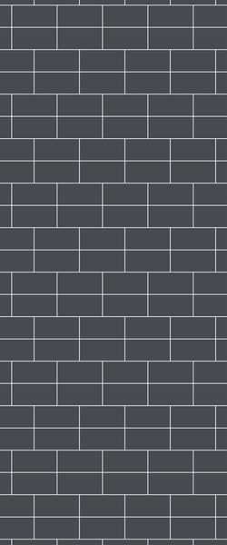 Grey Brickbond Acrylic Shower Wall Panel 2440mm x 1220mm (3mm Thick) - CladdTech