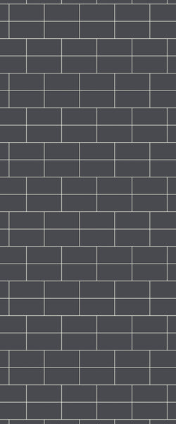 Grey Brickbond Acrylic Shower Wall Panel 2440mm x 1220mm (3mm Thick) - CladdTech
