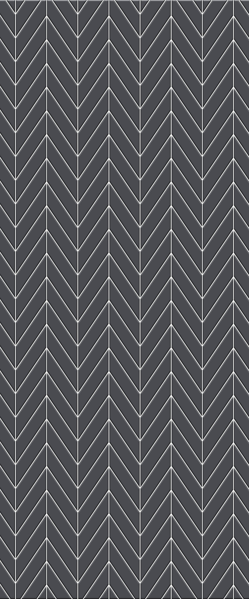 Grey Chevron Acrylic Shower Wall Panel 2440mm x 1220mm (3mm Thick) - CladdTech