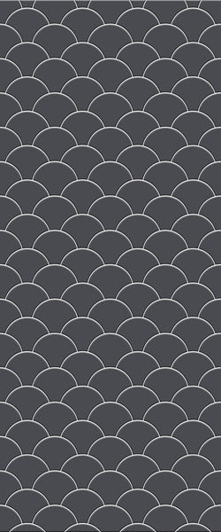 Grey Fishscales Acrylic Shower Wall Panel 2440mm x 1220mm (3mm Thick) - CladdTech