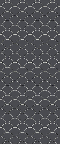 Grey Fishscales Acrylic Shower Wall Panel 2440mm x 1220mm (3mm Thick) - CladdTech