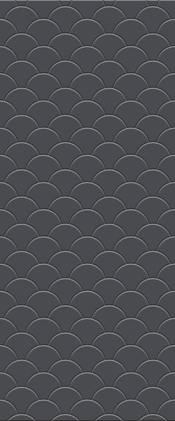 Grey Fishscales Acrylic Shower Wall Panel 2440mm x 1220mm (3mm Thick) - CladdTech