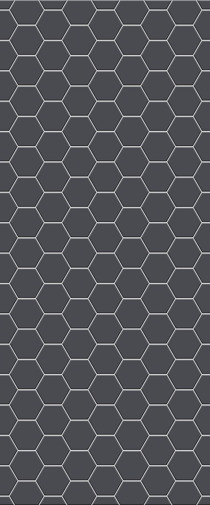 Grey Hexagon Acrylic Shower Wall Panel 2440mm x 1220mm (3mm Thick) - CladdTech