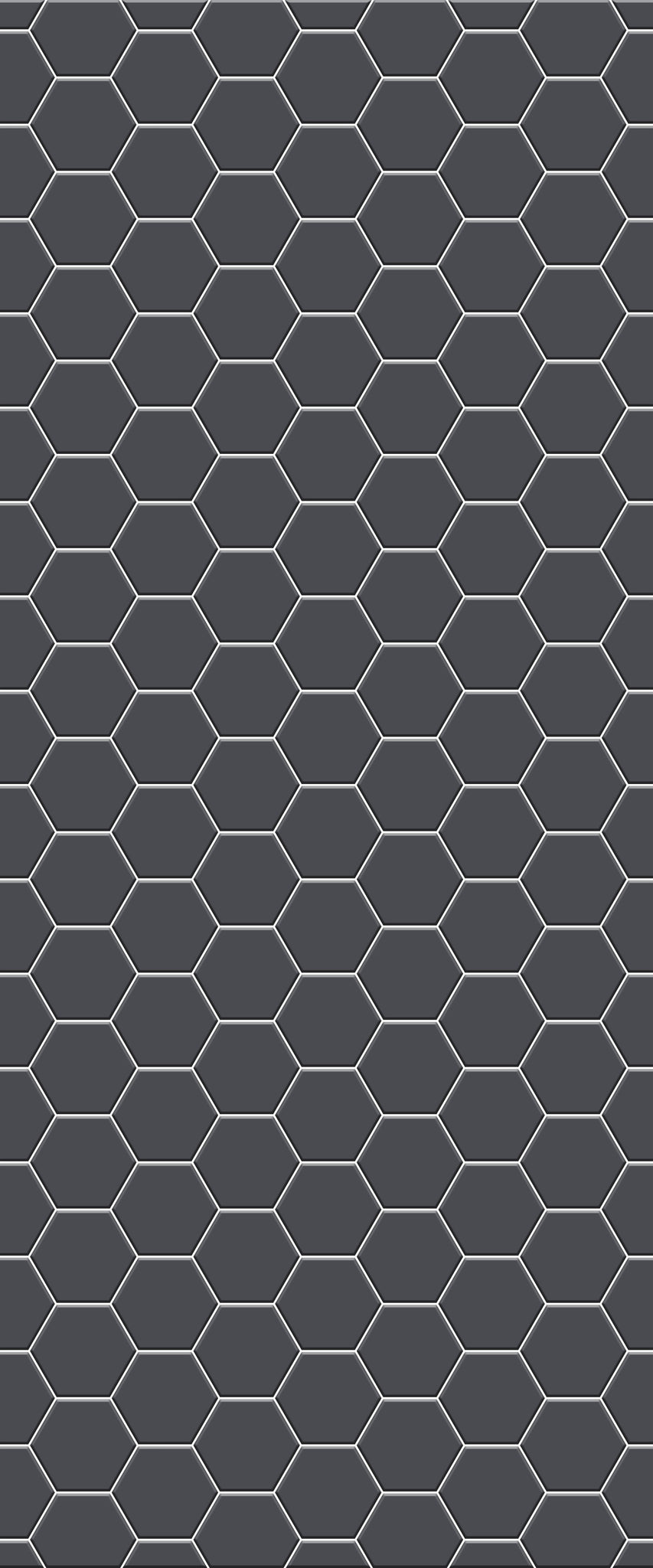 Grey Hexagon Acrylic Shower Wall Panel 2440mm x 1220mm (3mm Thick) - CladdTech