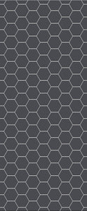 Grey Hexagon Acrylic Shower Wall Panel 2440mm x 1220mm (3mm Thick) - CladdTech