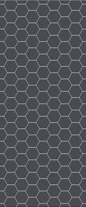 Grey Hexagon Acrylic Shower Wall Panel 2440mm x 1220mm (3mm Thick) - CladdTech