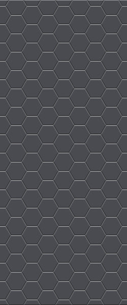 Grey Hexagon Acrylic Shower Wall Panel 2440mm x 1220mm (3mm Thick) - CladdTech