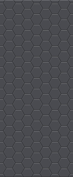 Grey Hexagon Acrylic Shower Wall Panel 2440mm x 1220mm (3mm Thick) - CladdTech