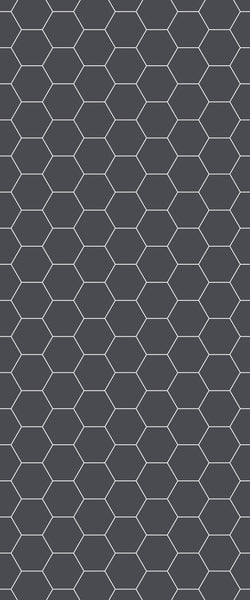 Grey Hexagon Acrylic Shower Wall Panel 2440mm x 1220mm (3mm Thick) - CladdTech