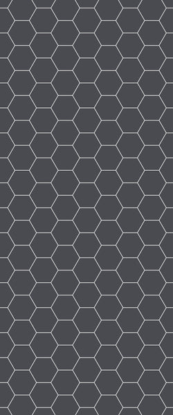 Grey Hexagon Acrylic Shower Wall Panel 2440mm x 1220mm (3mm Thick) - CladdTech