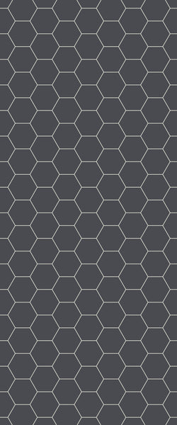 Grey Hexagon Acrylic Shower Wall Panel 2440mm x 1220mm (3mm Thick) - CladdTech