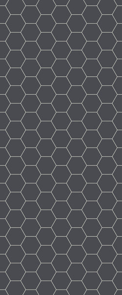 Grey Hexagon Acrylic Shower Wall Panel 2440mm x 1220mm (3mm Thick) - CladdTech