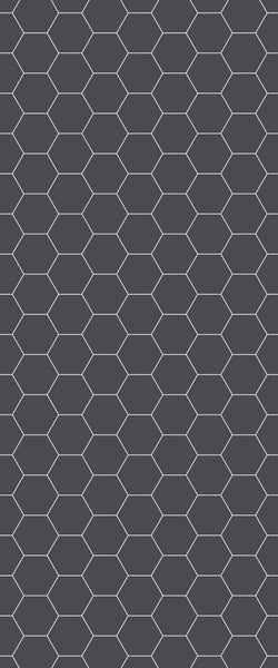 Grey Hexagon Acrylic Shower Wall Panel 2440mm x 1220mm (3mm Thick) - CladdTech