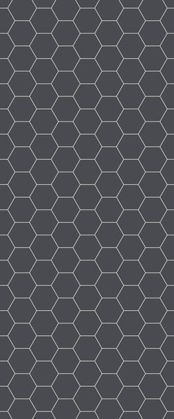 Grey Hexagon Acrylic Shower Wall Panel 2440mm x 1220mm (3mm Thick) - CladdTech