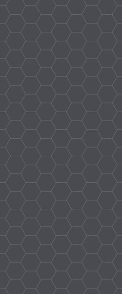 Grey Hexagon Acrylic Shower Wall Panel 2440mm x 1220mm (3mm Thick) - CladdTech