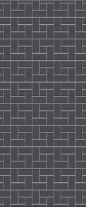 Grey Windmill Acrylic Shower Wall Panel 2440mm x 1220mm (3mm Thick) - CladdTech