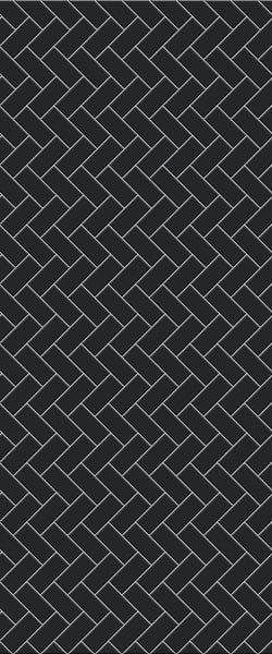 Grey Diagonal Herringbone Tile Acrylic Shower Wall Panel 2440mm x 1220mm (3mm Thick) - CladdTech