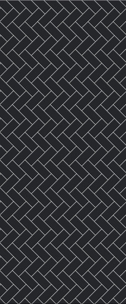 Grey Diagonal Herringbone Tile Acrylic Shower Wall Panel 2440mm x 1220mm (3mm Thick) - CladdTech