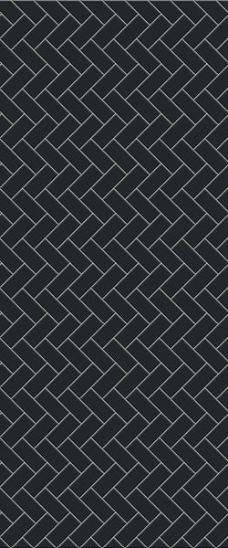 Grey Diagonal Herringbone Tile Acrylic Shower Wall Panel 2440mm x 1220mm (3mm Thick) - CladdTech