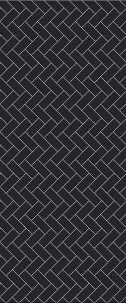 Grey Diagonal Herringbone Tile Acrylic Shower Wall Panel 2440mm x 1220mm (3mm Thick) - CladdTech