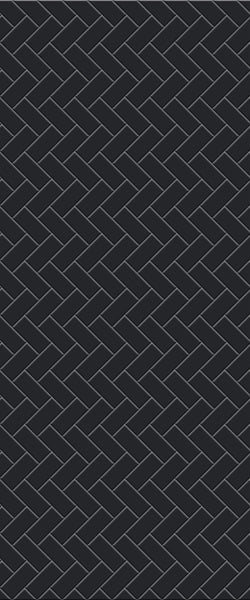 Grey Diagonal Herringbone Tile Acrylic Shower Wall Panel 2440mm x 1220mm (3mm Thick) - CladdTech