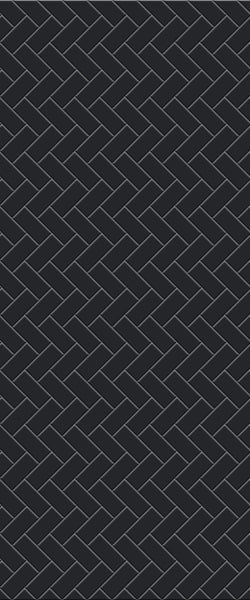 Grey Diagonal Herringbone Tile Acrylic Shower Wall Panel 2440mm x 1220mm (3mm Thick) - CladdTech