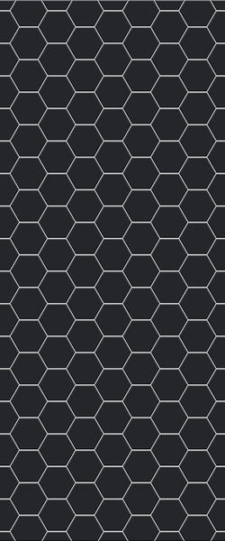 Grey Hexagon Acrylic Shower Wall Panel 2440mm x 1220mm (3mm Thick) - CladdTech