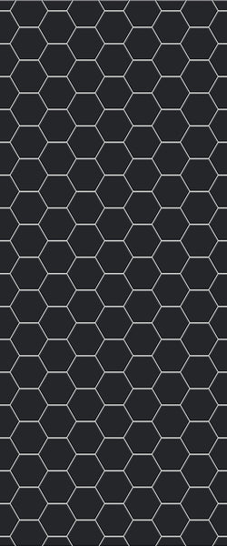 Grey Hexagon Acrylic Shower Wall Panel 2440mm x 1220mm (3mm Thick) - CladdTech