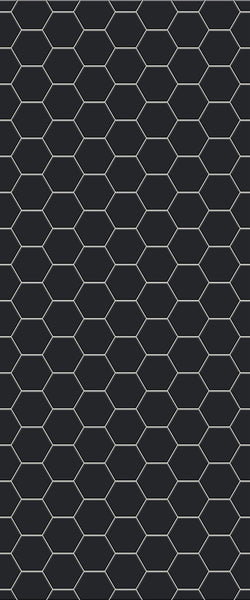 Grey Hexagon Acrylic Shower Wall Panel 2440mm x 1220mm (3mm Thick) - CladdTech