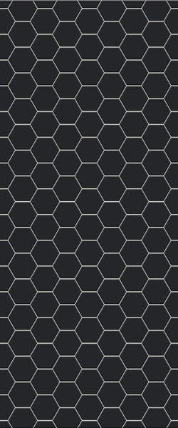 Grey Hexagon Acrylic Shower Wall Panel 2440mm x 1220mm (3mm Thick) - CladdTech