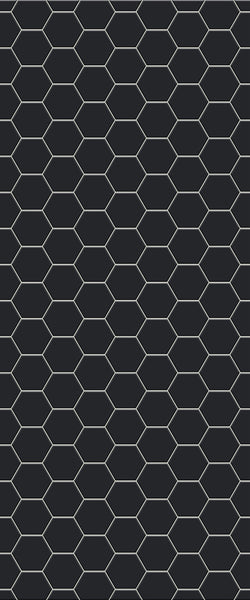 Grey Hexagon Acrylic Shower Wall Panel 2440mm x 1220mm (3mm Thick) - CladdTech
