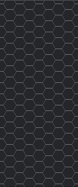 Grey Hexagon Acrylic Shower Wall Panel 2440mm x 1220mm (3mm Thick) - CladdTech