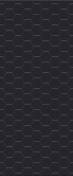 Grey Hexagon Acrylic Shower Wall Panel 2440mm x 1220mm (3mm Thick) - CladdTech