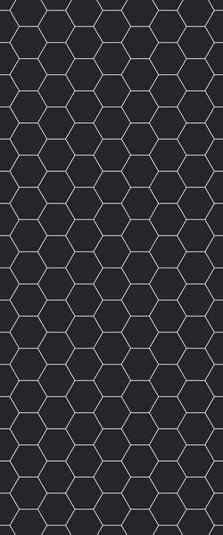 Grey Hexagon Acrylic Shower Wall Panel 2440mm x 1220mm (3mm Thick) - CladdTech