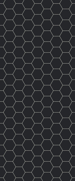 Grey Hexagon Acrylic Shower Wall Panel 2440mm x 1220mm (3mm Thick) - CladdTech