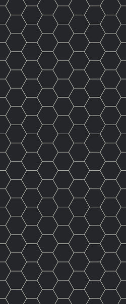 Grey Hexagon Acrylic Shower Wall Panel 2440mm x 1220mm (3mm Thick) - CladdTech