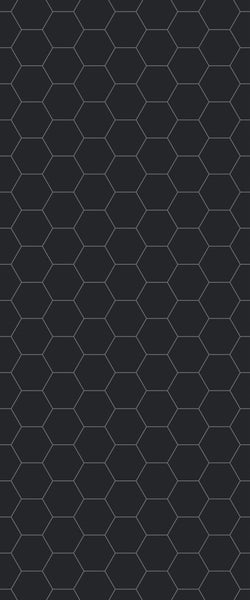 Grey Hexagon Acrylic Shower Wall Panel 2440mm x 1220mm (3mm Thick) - CladdTech