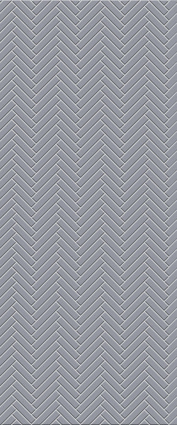 Grey Single Herringbone Tile Acrylic Shower Wall Panel 2440mm x 1220mm (3mm Thick) - CladdTech