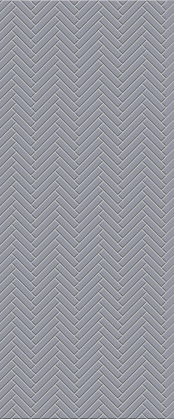 Grey Single Herringbone Tile Acrylic Shower Wall Panel 2440mm x 1220mm (3mm Thick) - CladdTech