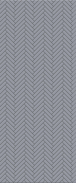Grey Single Herringbone Tile Acrylic Shower Wall Panel 2440mm x 1220mm (3mm Thick) - CladdTech