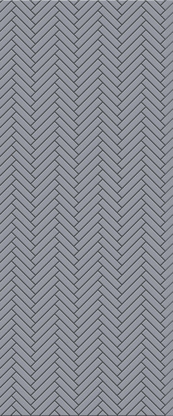 Grey Single Herringbone Tile Acrylic Shower Wall Panel 2440mm x 1220mm (3mm Thick) - CladdTech