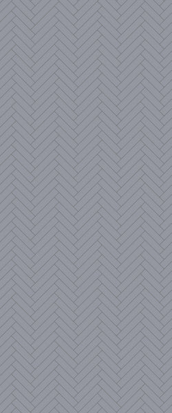 Grey Single Herringbone Tile Acrylic Shower Wall Panel 2440mm x 1220mm (3mm Thick) - CladdTech