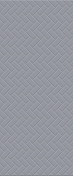 Grey Diagonal Herringbone Tile Acrylic Shower Wall Panel 2440mm x 1220mm (3mm Thick) - CladdTech