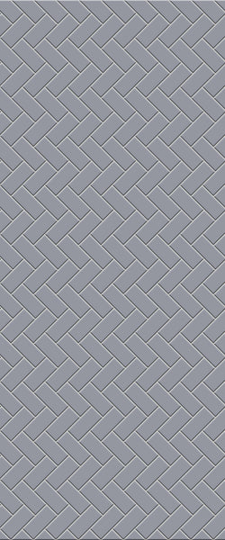 Grey Diagonal Herringbone Tile Acrylic Shower Wall Panel 2440mm x 1220mm (3mm Thick) - CladdTech