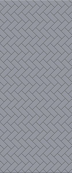 Grey Diagonal Herringbone Tile Acrylic Shower Wall Panel 2440mm x 1220mm (3mm Thick) - CladdTech