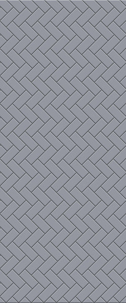Grey Diagonal Herringbone Tile Acrylic Shower Wall Panel 2440mm x 1220mm (3mm Thick) - CladdTech