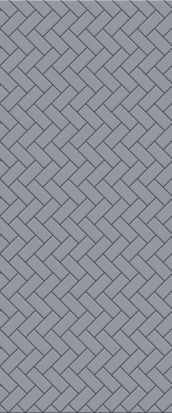 Grey Diagonal Herringbone Tile Acrylic Shower Wall Panel 2440mm x 1220mm (3mm Thick) - CladdTech